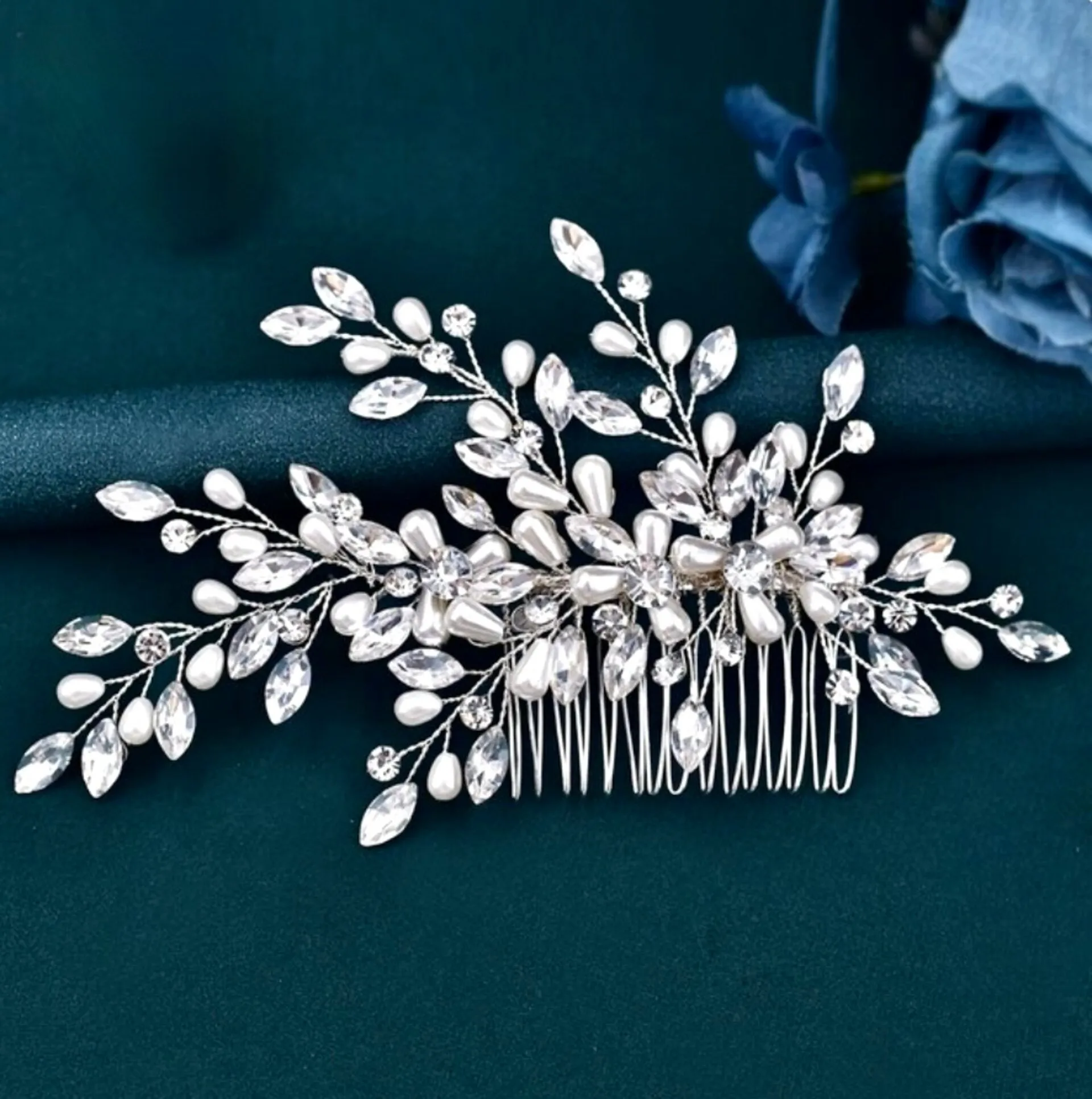 "Amandalee" - Pearl and Crystal Bridal Hair Comb