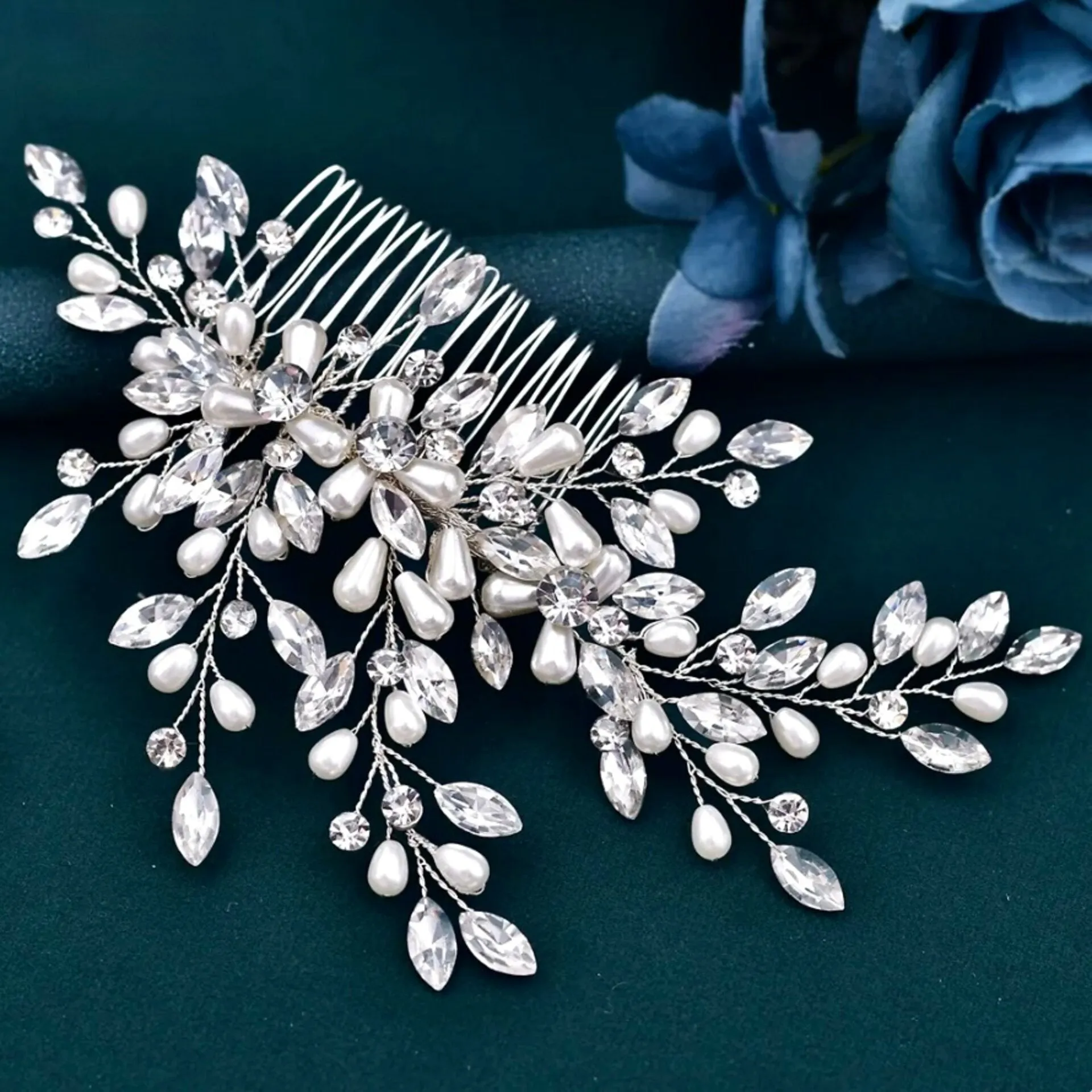 "Amandalee" - Pearl and Crystal Bridal Hair Comb