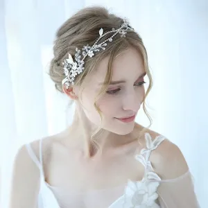 "Avala" - Silver Bridal Headband / Hair Vine