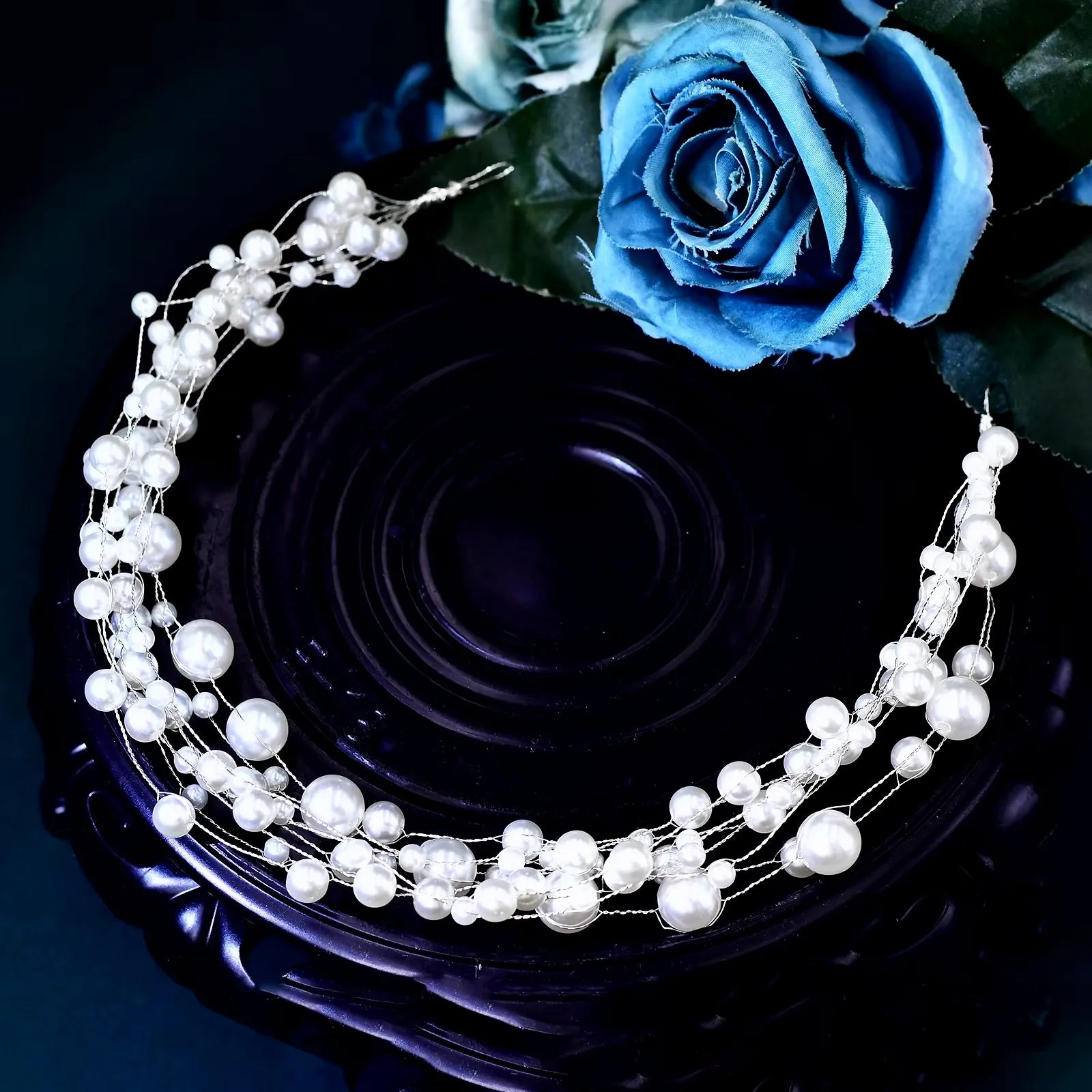 "Glam" - Pearl Bridal Headband