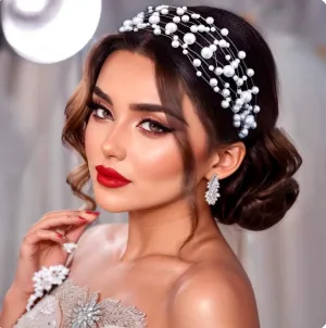"Glam" - Pearl Bridal Headband