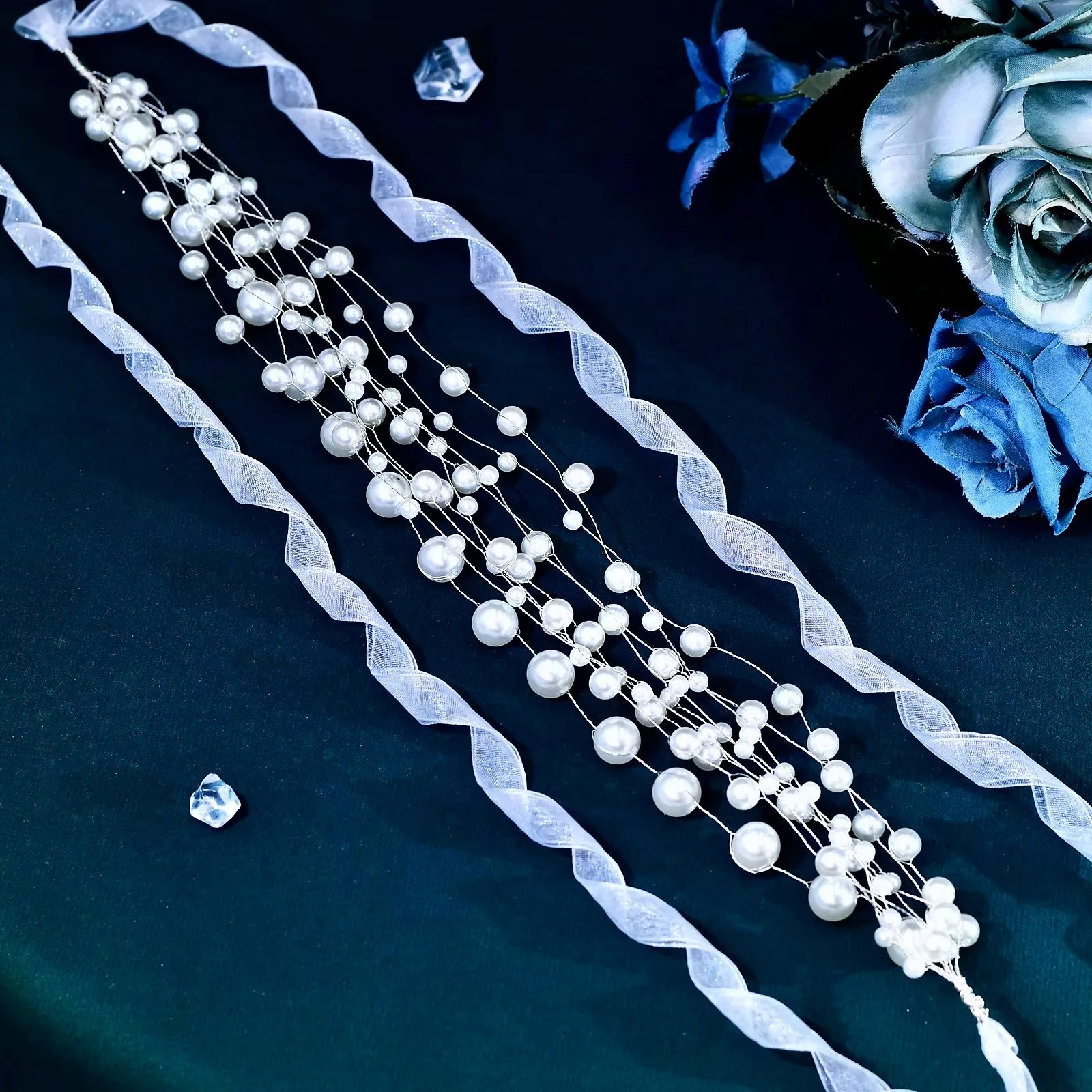 "Glam" - Pearl Bridal Headband