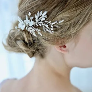 "Maisie" - Pearl and Crystal Bridal Hair Clip/Vine