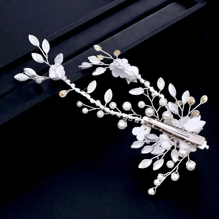 "Maisie" - Pearl and Crystal Bridal Hair Clip/Vine
