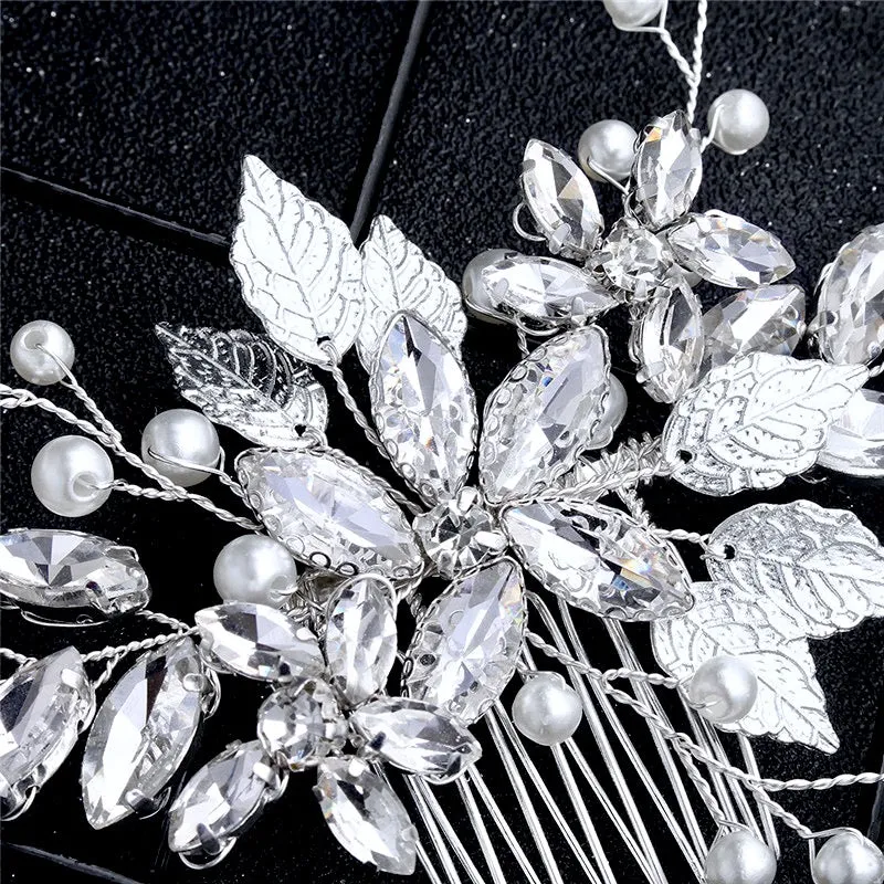 "Marina" - Pearl and Crystal Bridal Hair Comb - More Colors