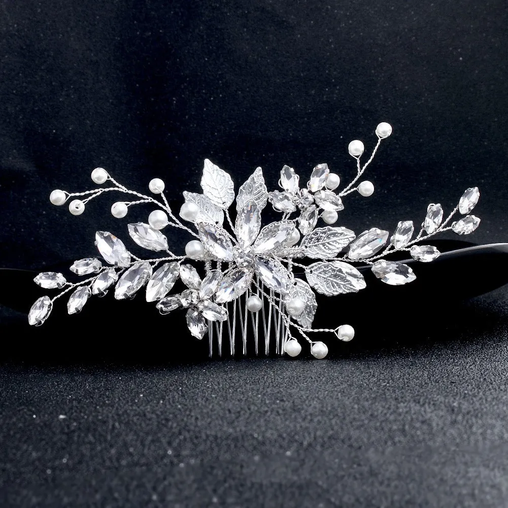 "Marina" - Pearl and Crystal Bridal Hair Comb - More Colors