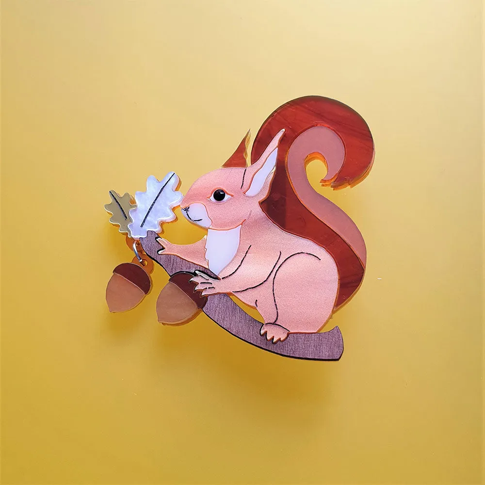 Red Squirrel Brooch by Cherryloco