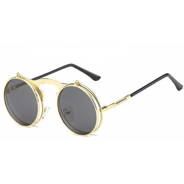 Retro Steampunk Round Sunglasses