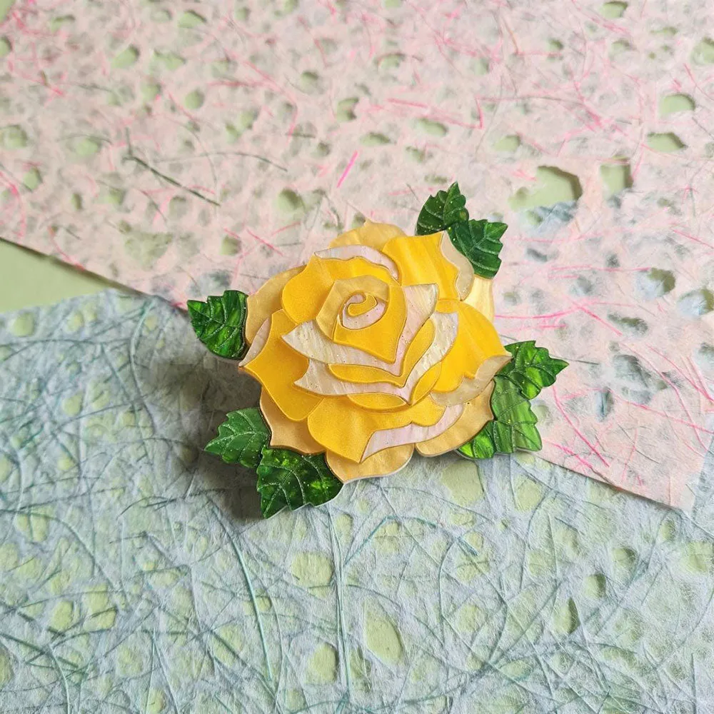 Rose Brooch- 7 Colours by Cherryloco Jewellery