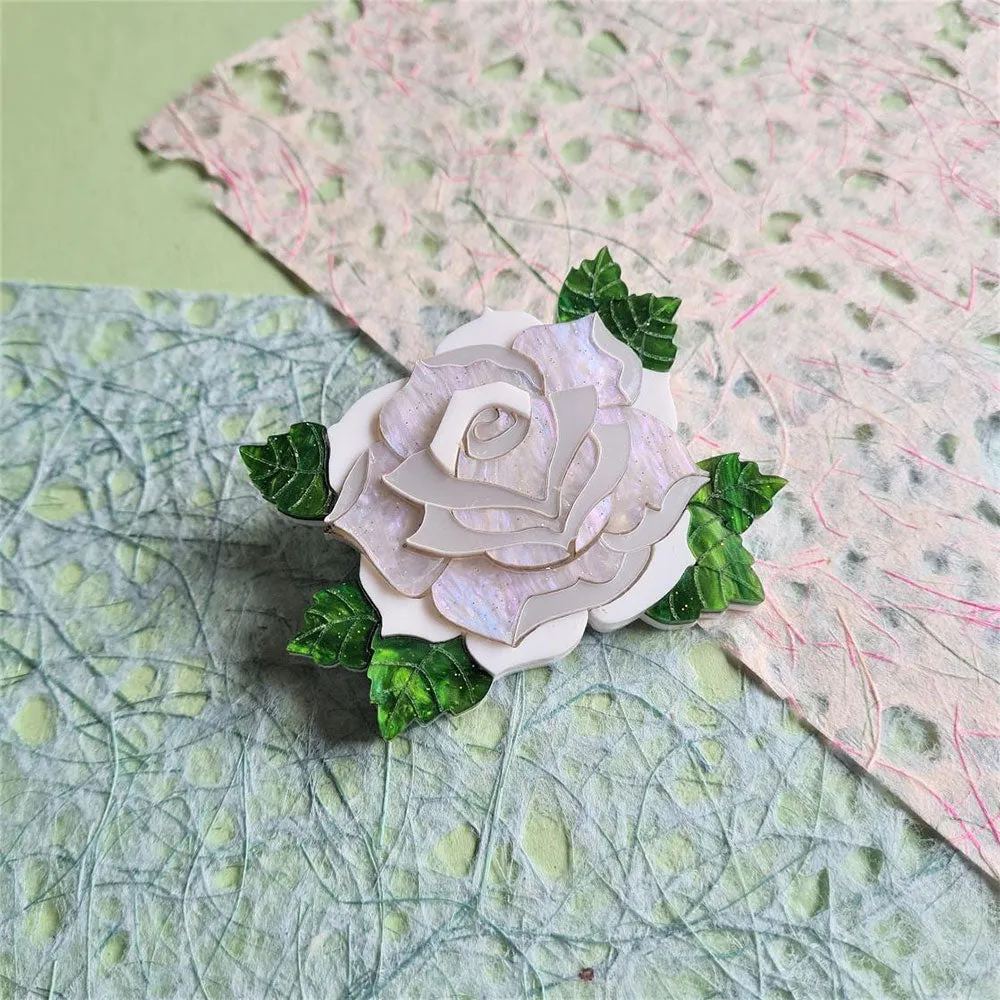 Rose Brooch- 7 Colours by Cherryloco Jewellery