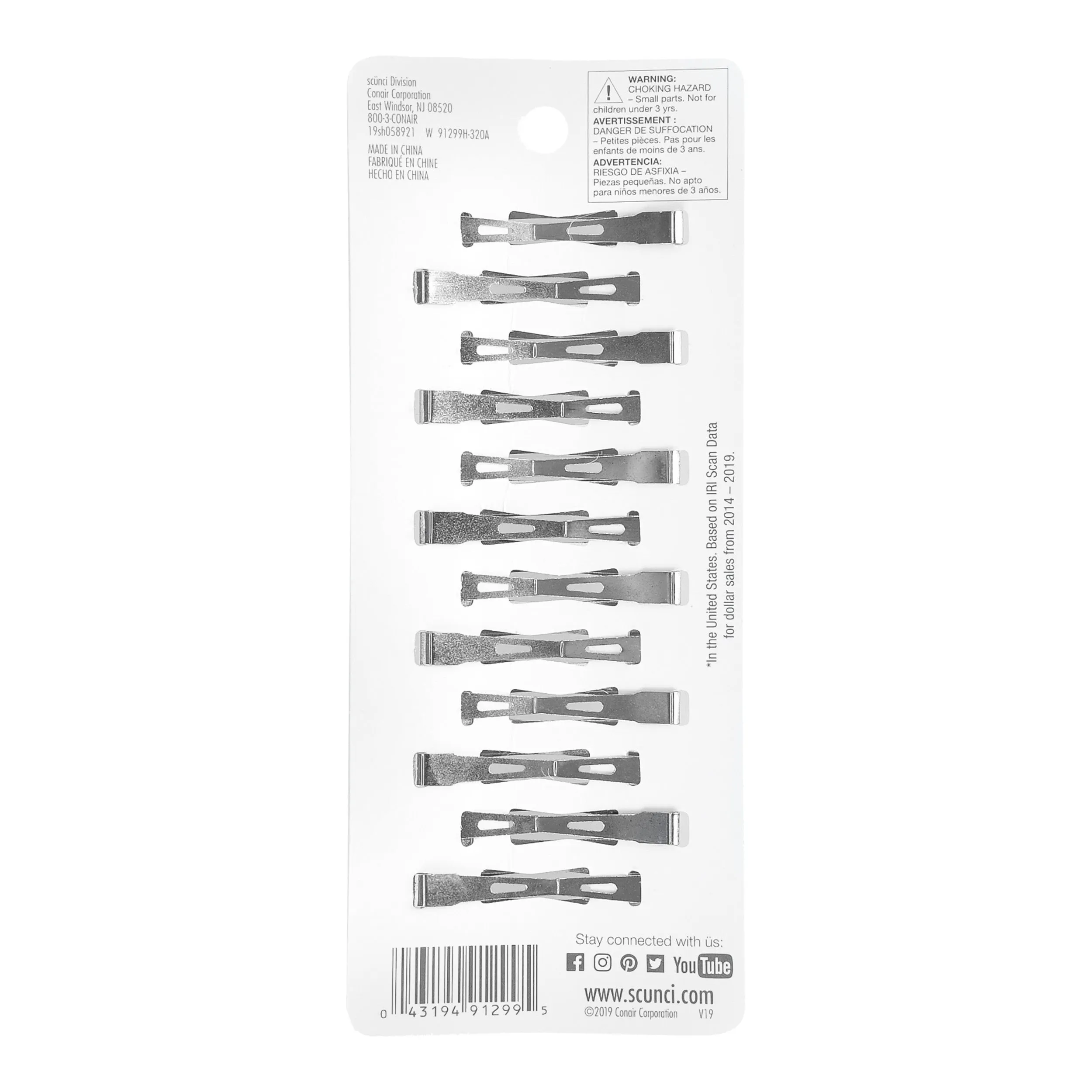 Scünci 4.5cm Clippies Ren Size Assorted