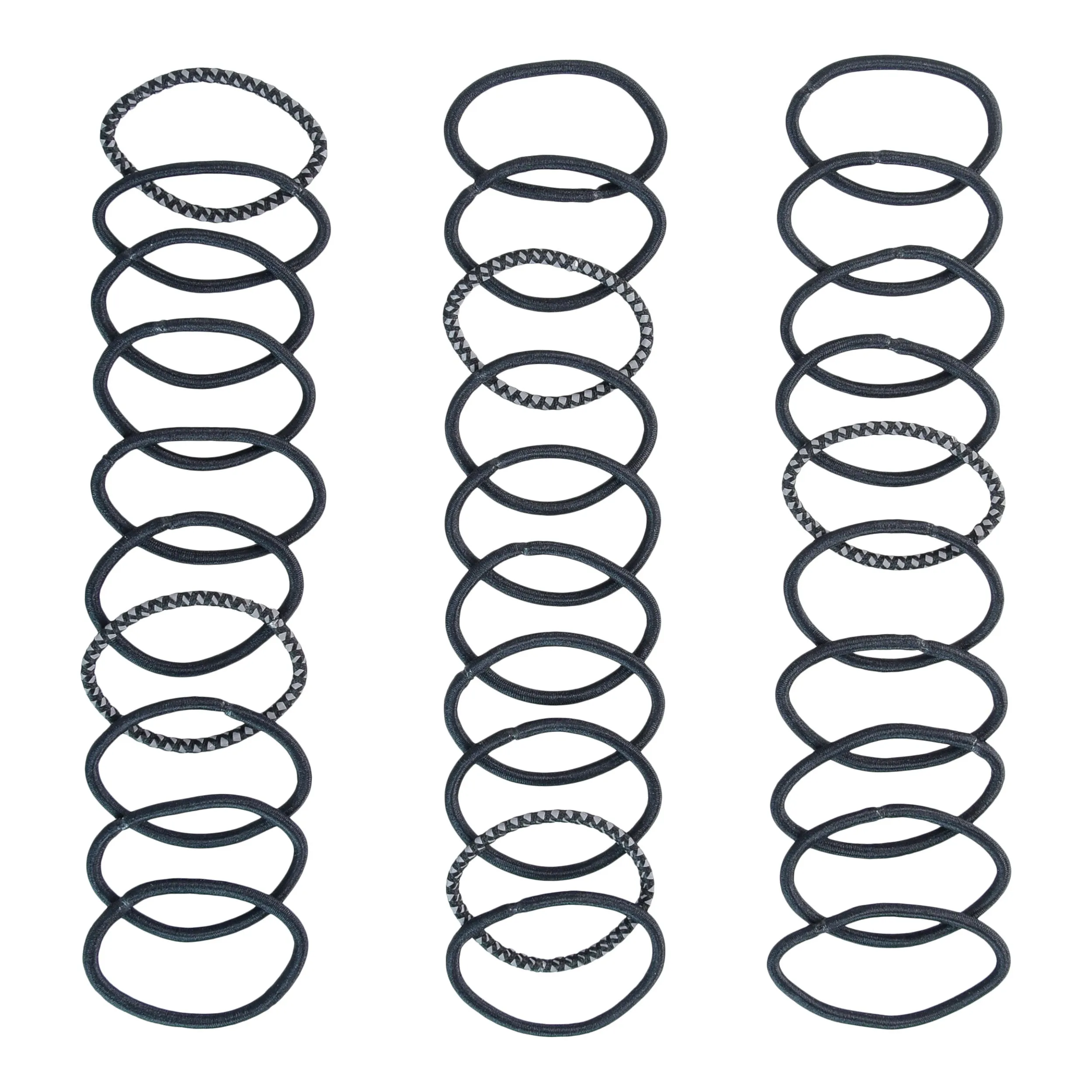 Scünci Everyday & Active No Damage Hair Elastics Black
