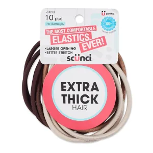 Scünci No Damage Extra Thick Hair 4mm 9.5" Hair Elasticks