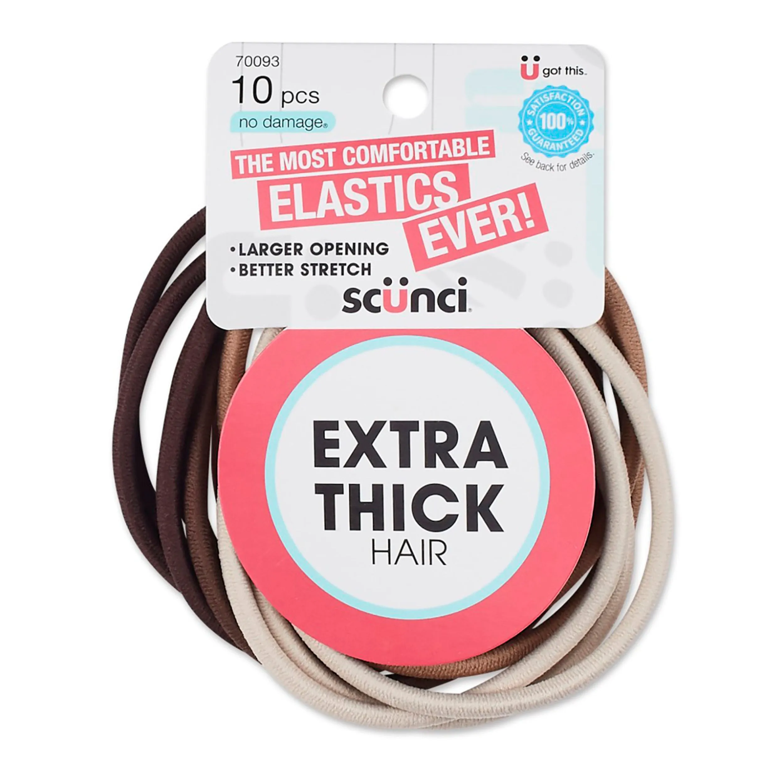 Scünci No Damage Extra Thick Hair 4mm 9.5" Hair Elasticks