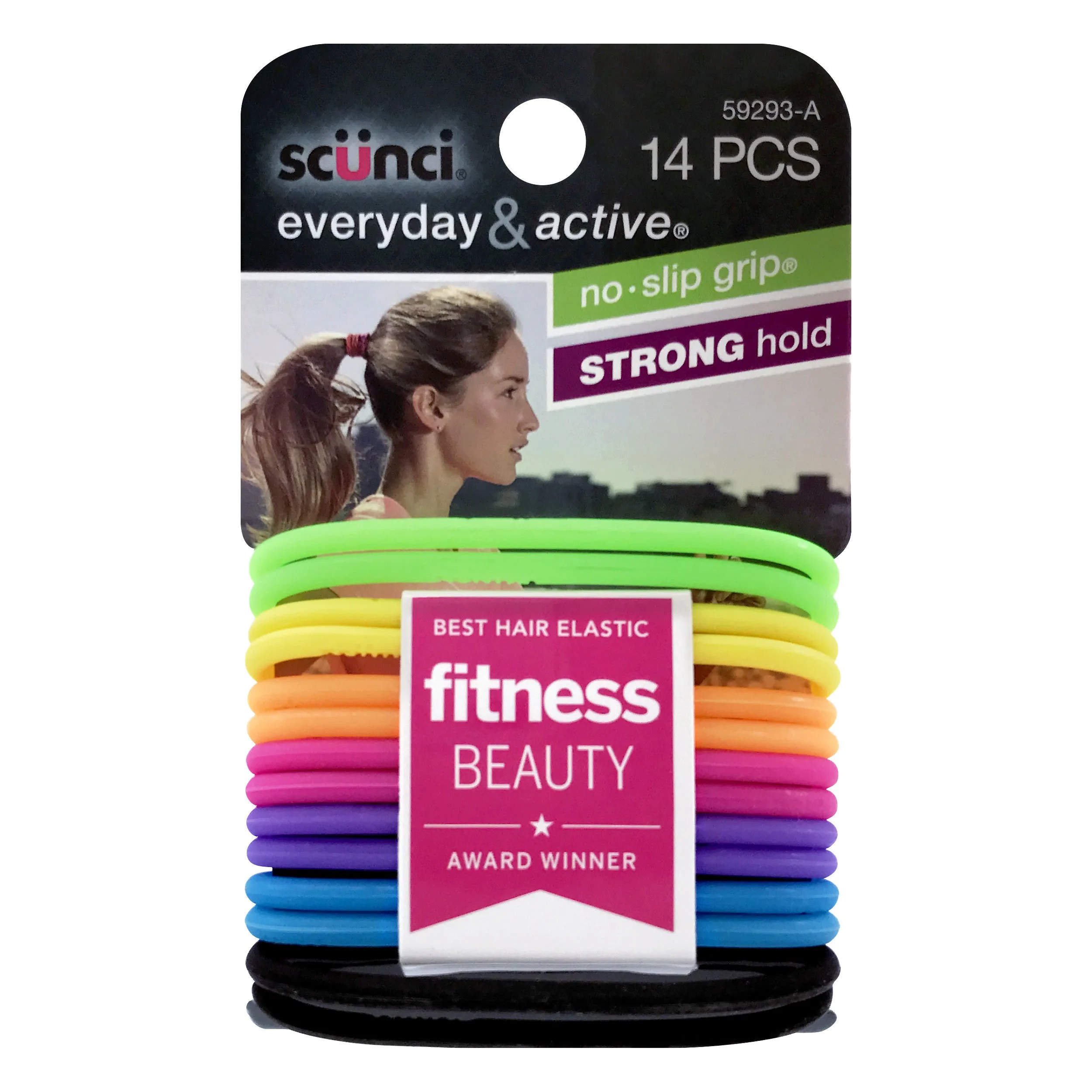 Scünci No-Slip Grip Evolution Bright Jelly Ponytailers