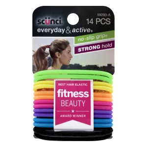 Scünci No-Slip Grip Evolution Bright Jelly Ponytailers