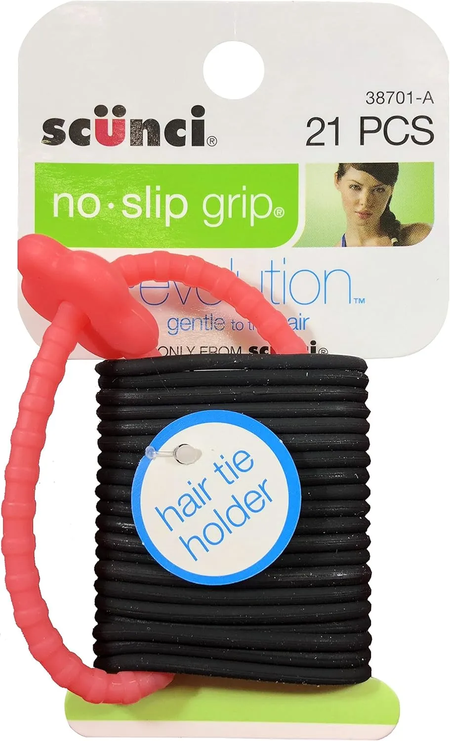 Scünci No-Slip Grip Gel Evolution Ponytailers with Holder