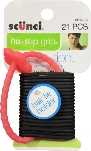 Scünci No-Slip Grip Gel Evolution Ponytailers with Holder
