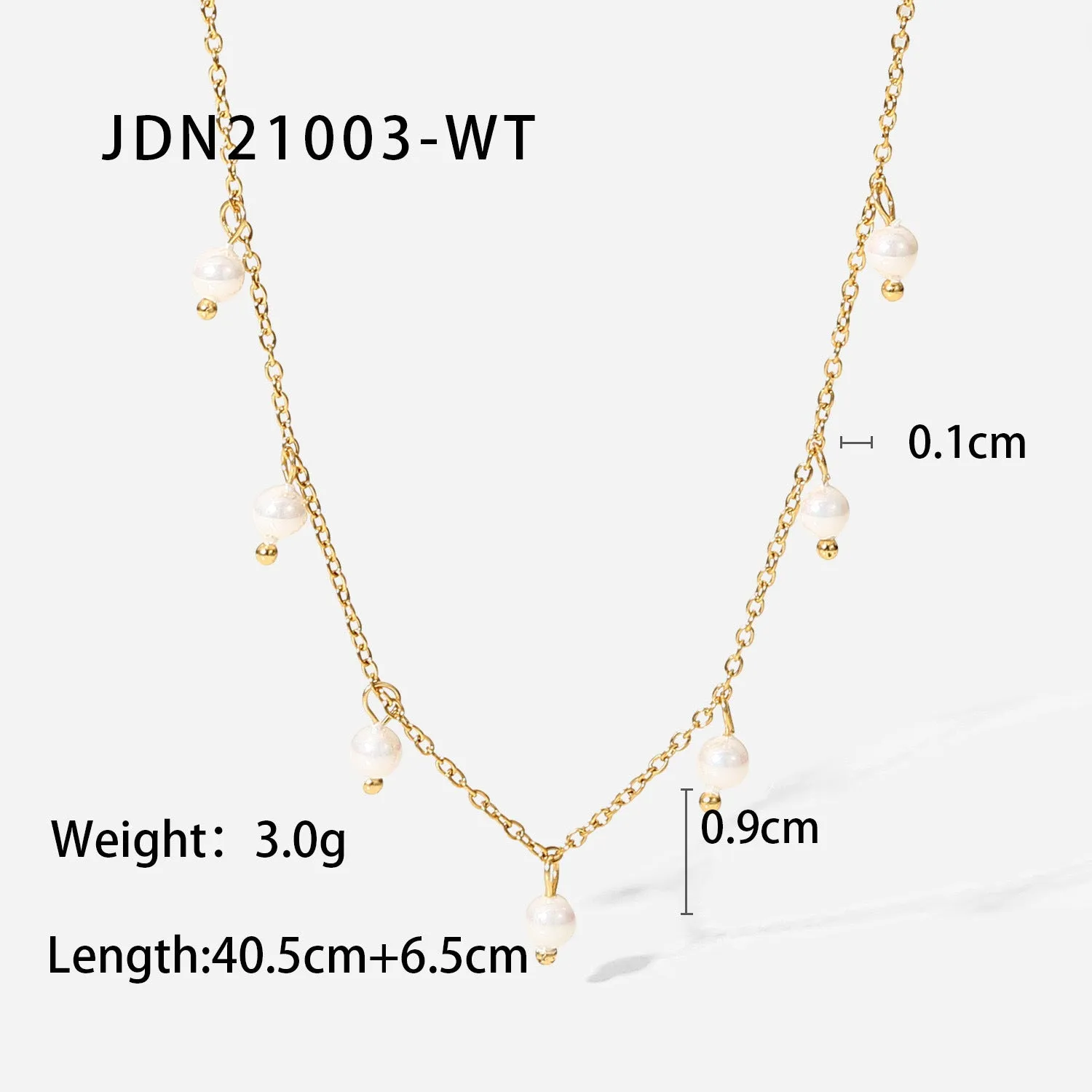 SISSLIA Pearl Millet Bead Fringe Collar 18K Gold Stainless Steel Ladies Temperament Clavicle Chain for Women