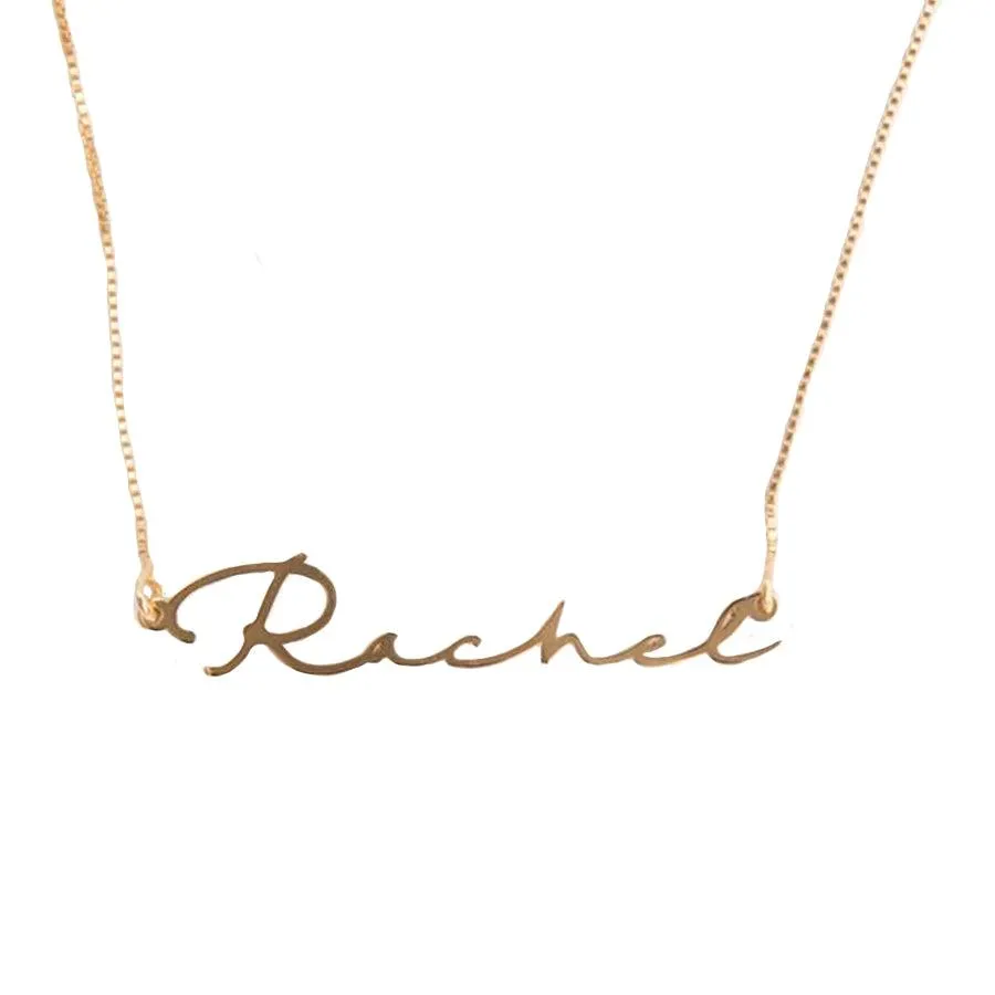 Solid gold Handwriting Name Necklace
