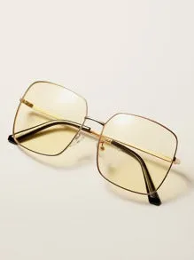 Square Metal Frame Sunglasses