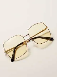 Square Metal Frame Sunglasses
