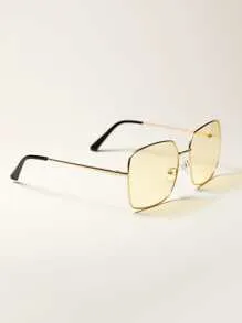 Square Metal Frame Sunglasses