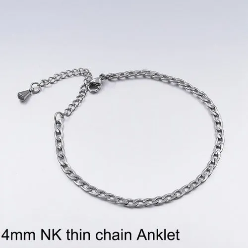 Stainless Steel Anklets For Women Beach Foot Jewelry Leg Chain Ankle
