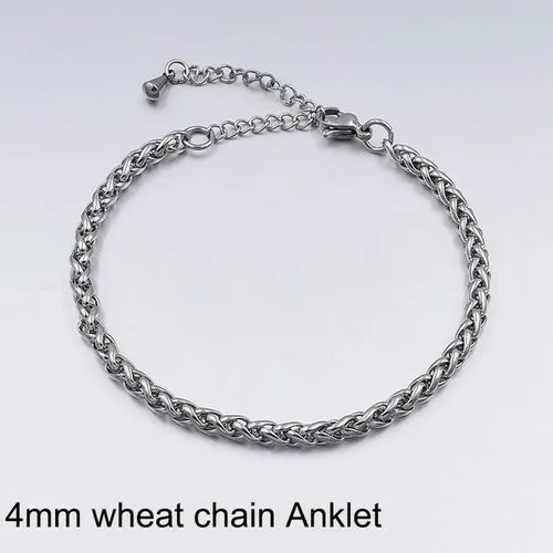 Stainless Steel Anklets For Women Beach Foot Jewelry Leg Chain Ankle