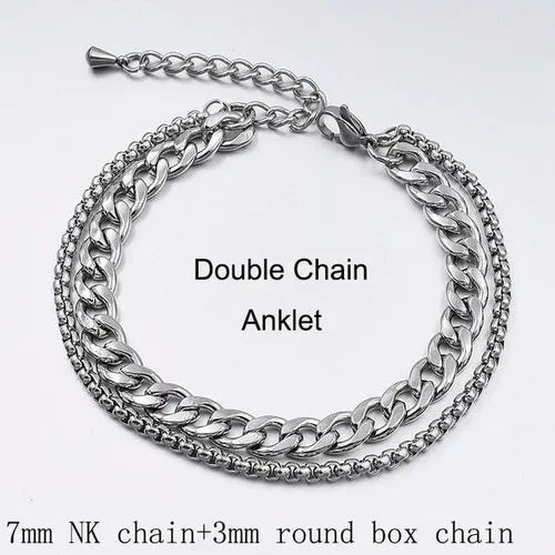 Stainless Steel Anklets For Women Beach Foot Jewelry Leg Chain Ankle