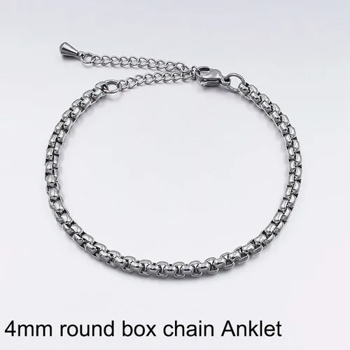 Stainless Steel Anklets For Women Beach Foot Jewelry Leg Chain Ankle