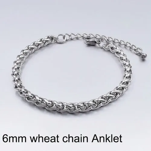 Stainless Steel Anklets For Women Beach Foot Jewelry Leg Chain Ankle