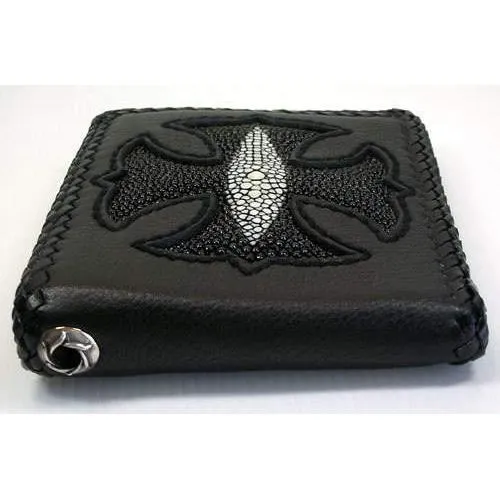 Stingray Leather Biker Wallet