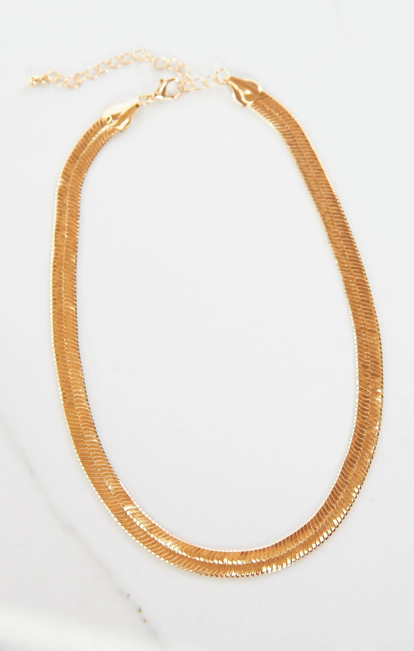 Thick Snake Chain Necklace ~ Gold