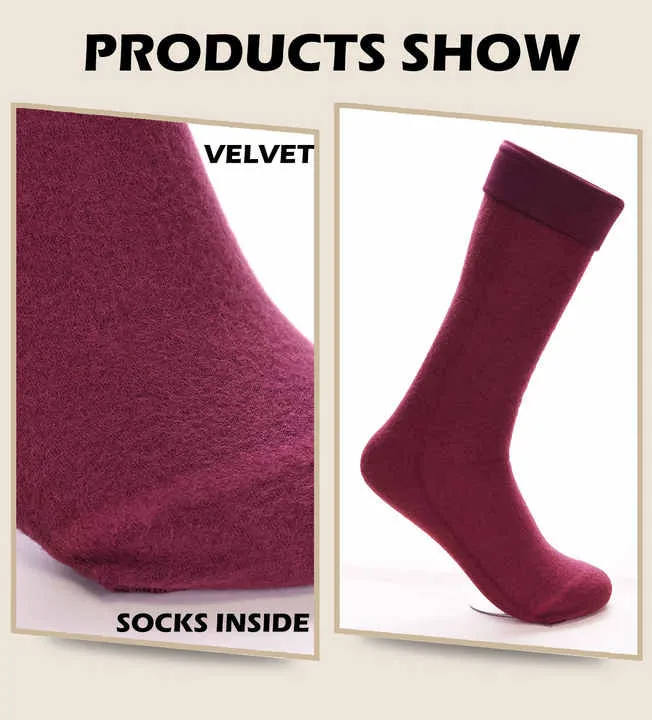 Thick Winter Women Velvet Socks -جوارب مخملية