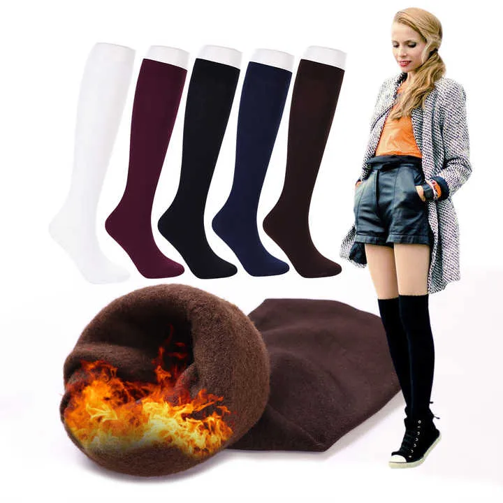 Thick Winter Women Velvet Socks -جوارب مخملية