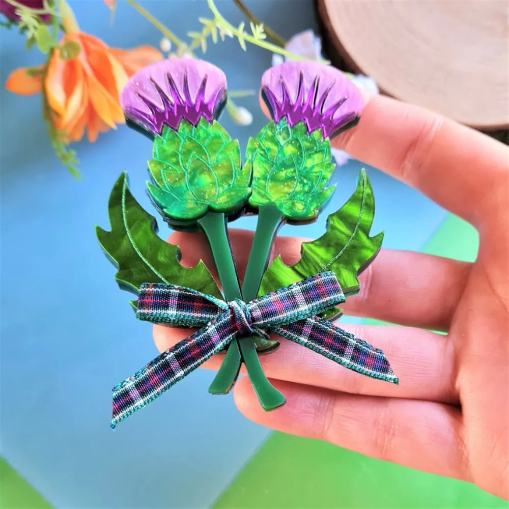 Thistle Brooch by Cherryloco