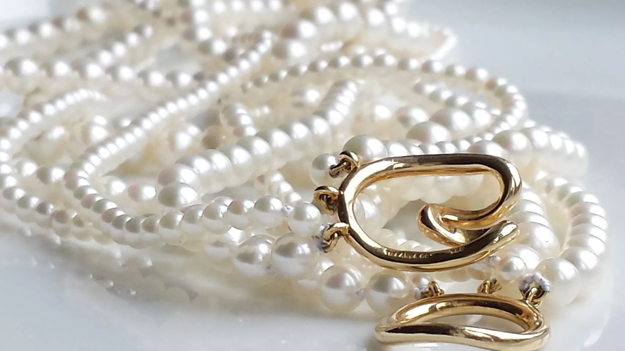 Tiffany & Co. Vintage Akoya Pearl Torsade Necklace, with Box & Bag