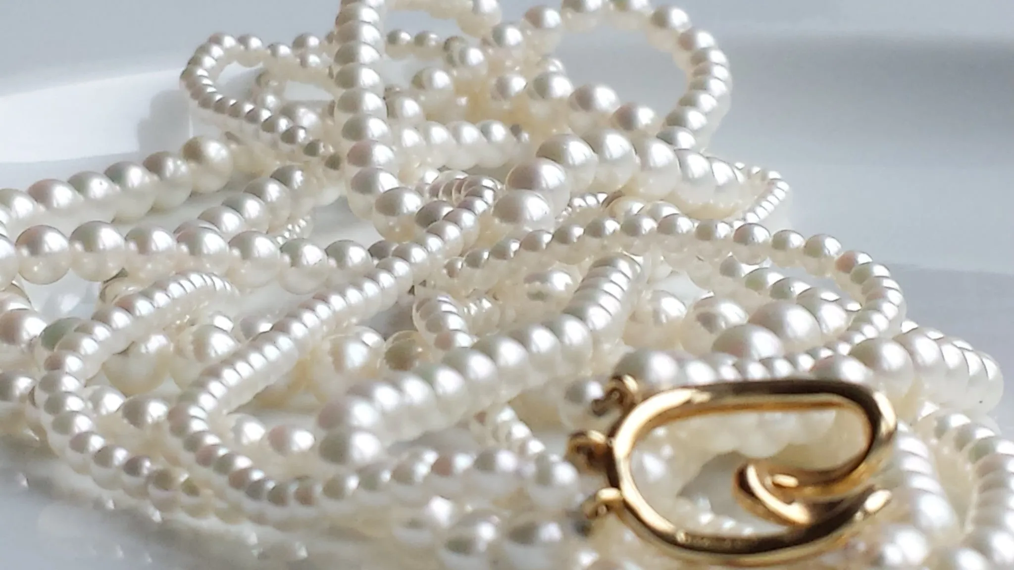 Tiffany & Co. Vintage Akoya Pearl Torsade Necklace, with Box & Bag
