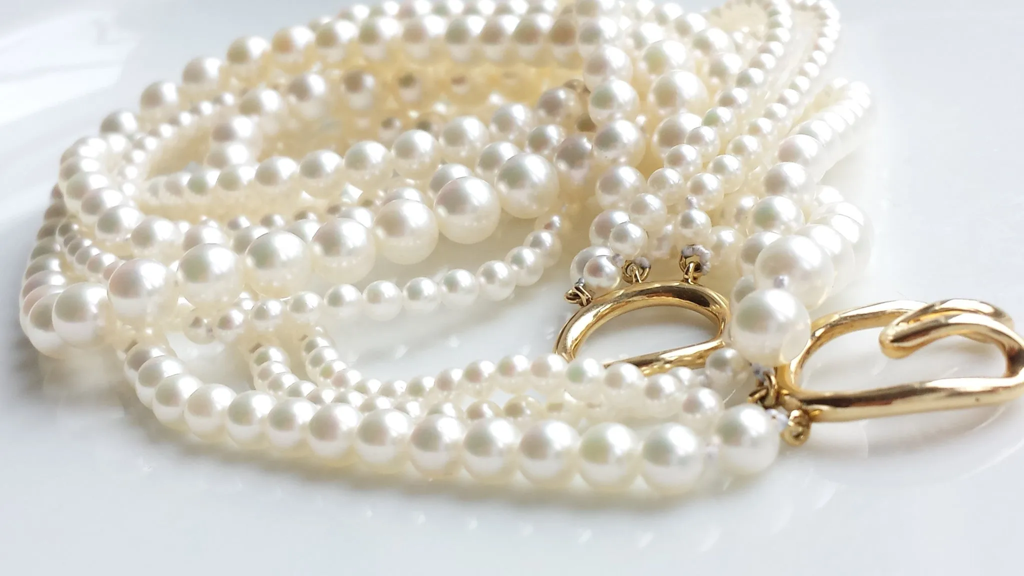 Tiffany & Co. Vintage Akoya Pearl Torsade Necklace, with Box & Bag