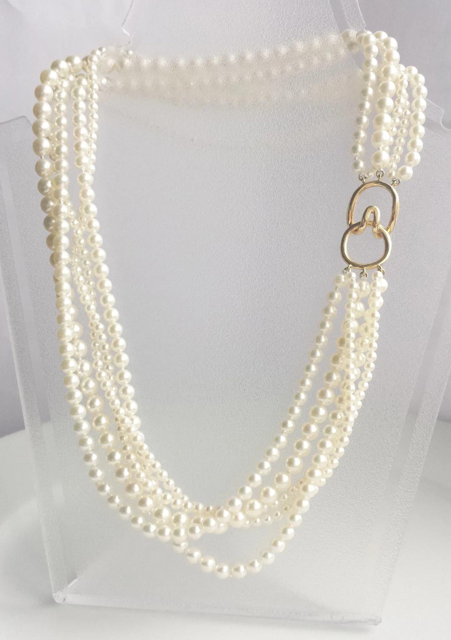 Tiffany & Co. Vintage Akoya Pearl Torsade Necklace, with Box & Bag