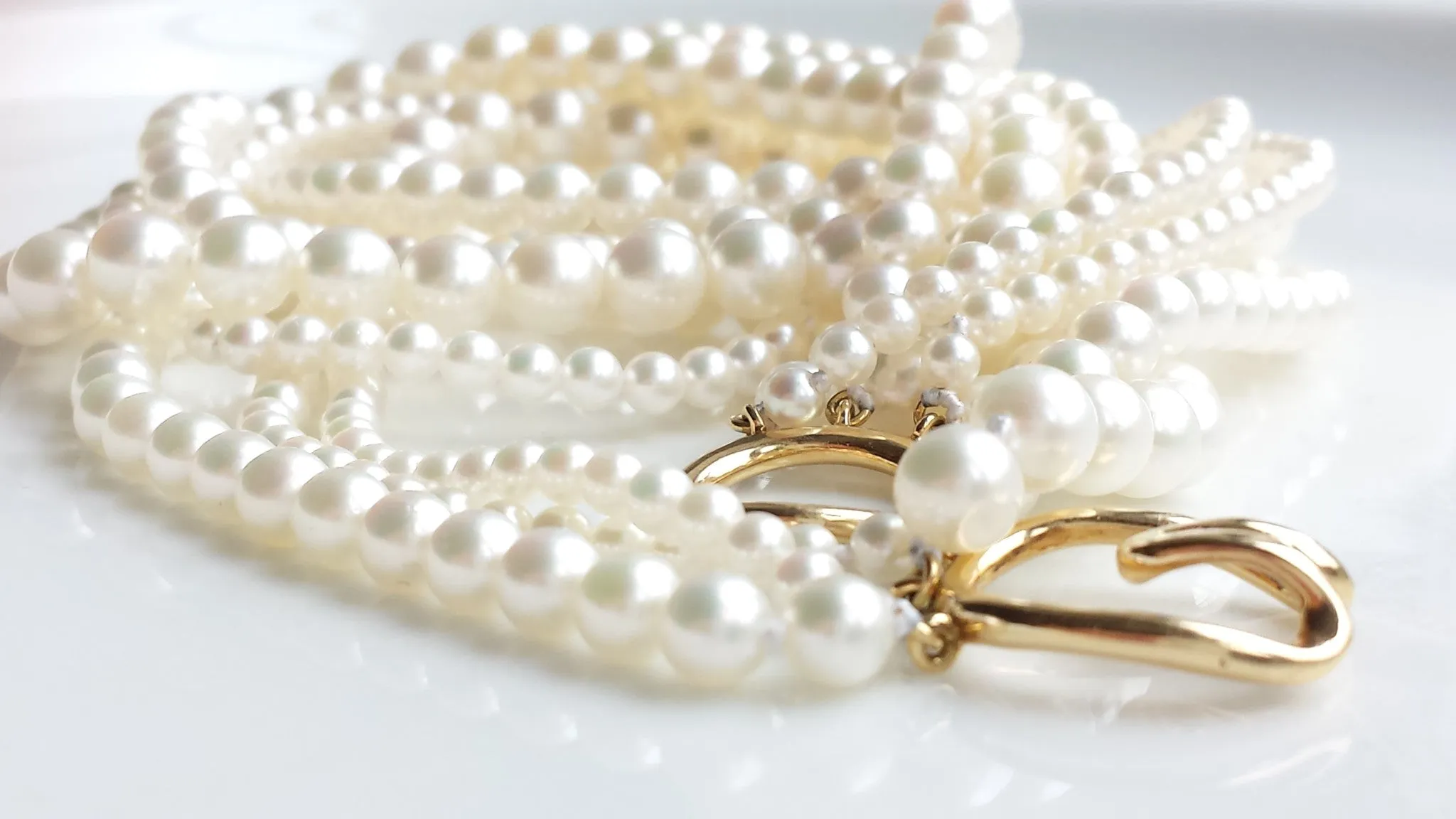 Tiffany & Co. Vintage Akoya Pearl Torsade Necklace, with Box & Bag