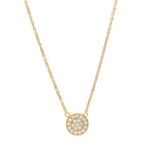 TINY DISC NECKLACE, GOLD
