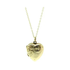 Vintage 1930s 9ct Heart Shaped Locket Necklace