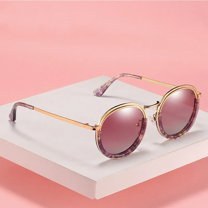 Vintage Round Polarized Sunglasses for Women