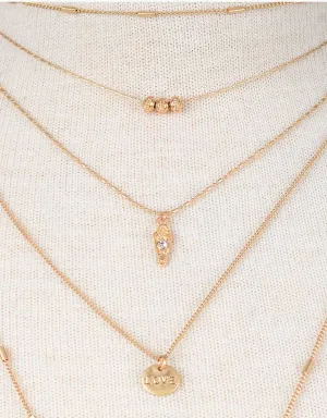 Vintage Snoot Gold Layer Necklace in Gold
