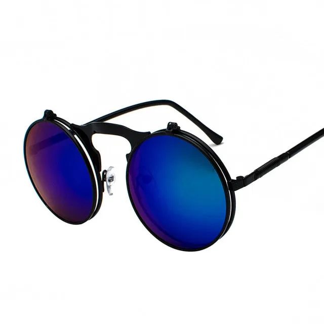 Vintage Steampunk Flip Up Men Sunglasses
