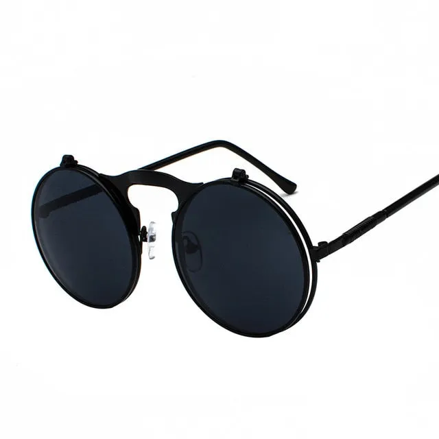 Vintage Steampunk Flip Up Men Sunglasses