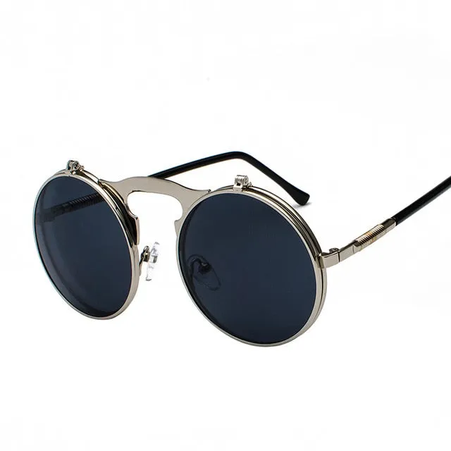 Vintage Steampunk Flip Up Men Sunglasses