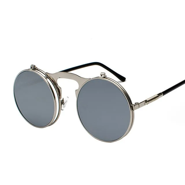Vintage Steampunk Flip Up Men Sunglasses